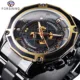 Forsining Transparent Watches Luminous Design Black Stainless Steel Men Automatic Skeleton Watch Top Brand Luxury Montre Homme Other Image