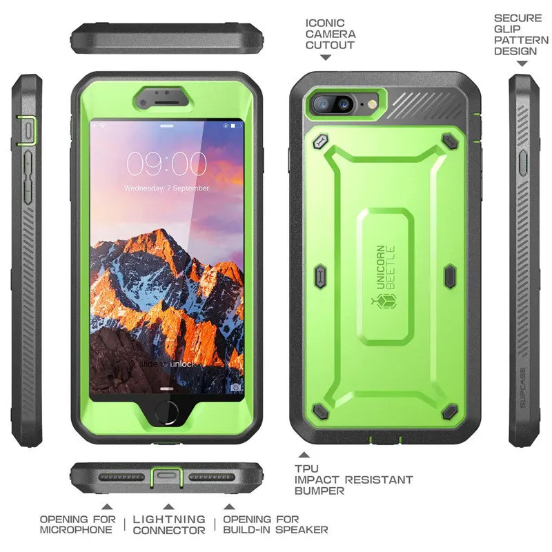 SUPCASE чехол для iphone 8 Plus UB Pro Series полная прочная кобура Защитная крышка со встроенным протектором экрана