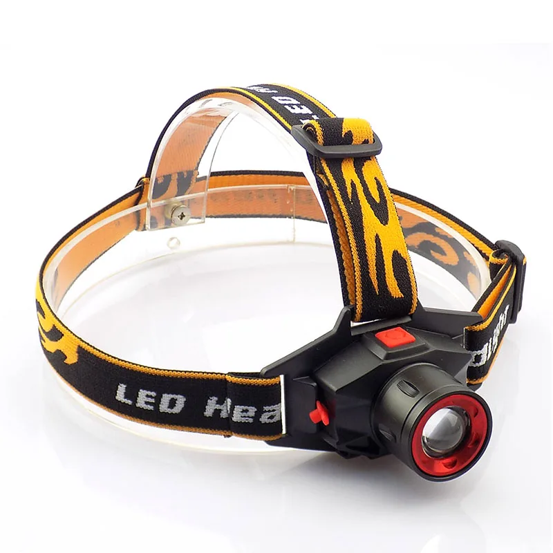 Powerful Q5 LED Headlamp Rechargeable Headlight Built-in Battery Head Lamp Torch Flashlight Zoomable Adjustable Camping Hiking | Лампы и