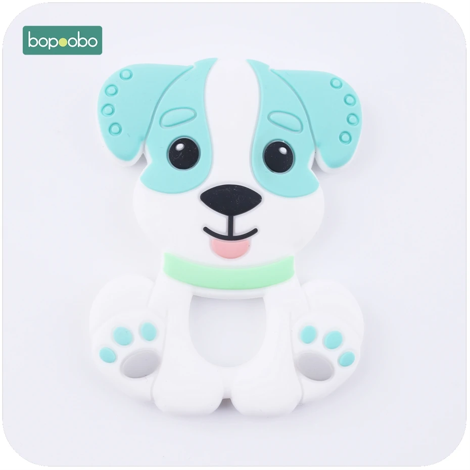 Bopoobo 1 шт., Детские аксессуары, силиконовая Подвеска для прорезывания зубов, собачка хаски, пищевые материалы, подвески для кормления, ожерелье, подвеска