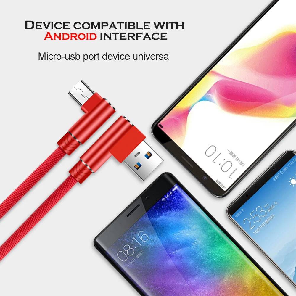 Кабель Micro USB для быстрой зарядки телефонов Xiaomi Huawei Redmi Note 5 Pro Samsung S7 | Мобильные