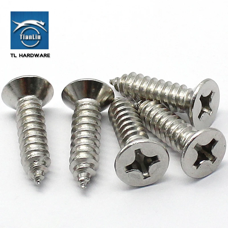 Нержавеющая сталь 410 материал поперечная потайная головка самонарезающее сверло