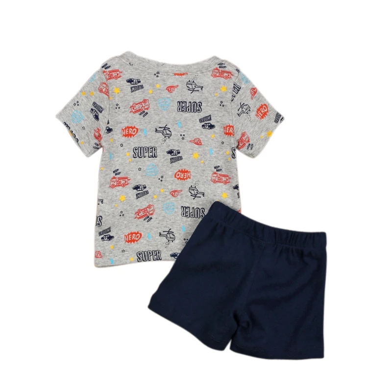 Toddler Baby Boys Clothes Set Letter Printing Outfit Short Sleeve T-shirt Tops+Shorts Children Clothing 6-24 Months 2PCS |