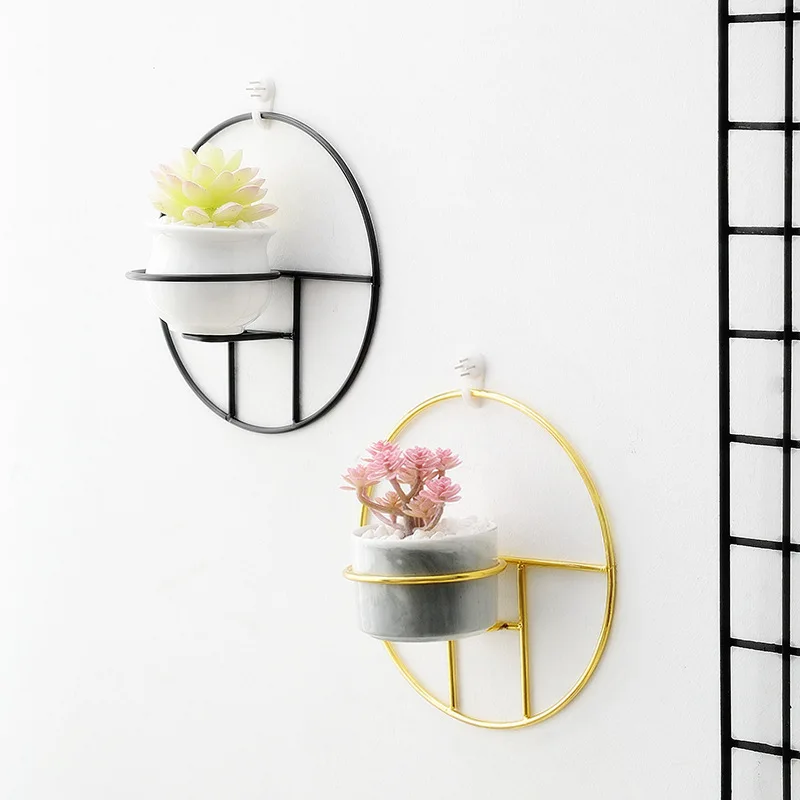 Геометрическая в нордическом стиле золотистые железные Art белая керамика стены