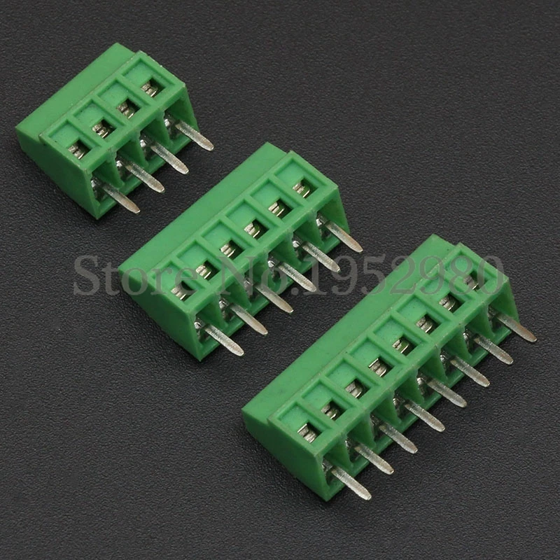 50 шт. 2,54 мм PCB Универсальный Винтовые клеммы разъема 2/3/4/5/6/7/8/9/10-12 штифтов(поли) KF120 прямые булавки Медь по ограничению на использование опасных материалов в производстве