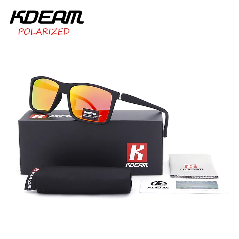 Мужские солнцезащитные очки KDEAM поляризационные спортивные унисекс удобные 2017