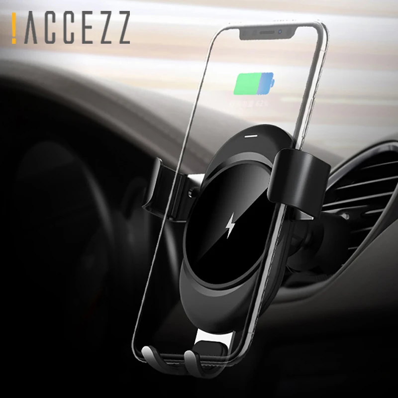 ! ACCEZZ 2 в 1 быстрое автомобильное беспроводное зарядное устройство авто держатель