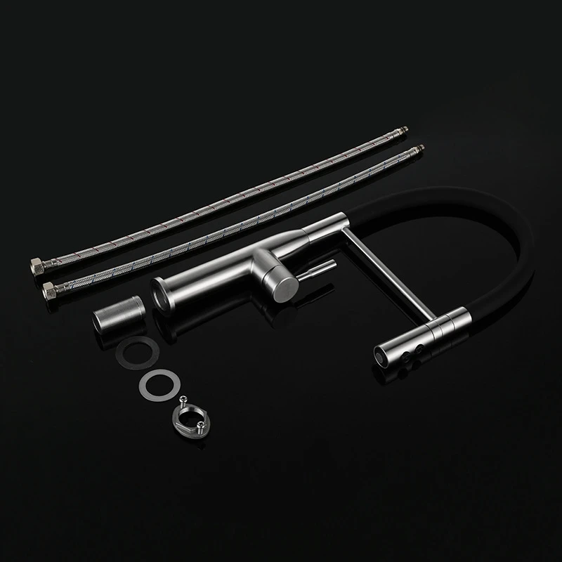 Лучший Коммерческий выдвижной распылитель MAIDEER из матового никеля кухонный кран