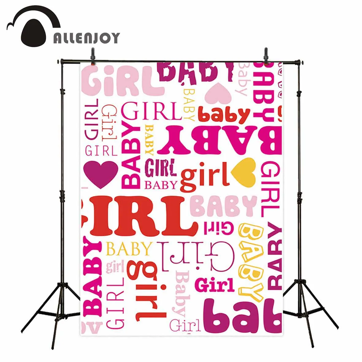 

Allenjoy vinyl photo backdrops Girl cute cartoon pink birthday customized background photobooth new arrivals original design