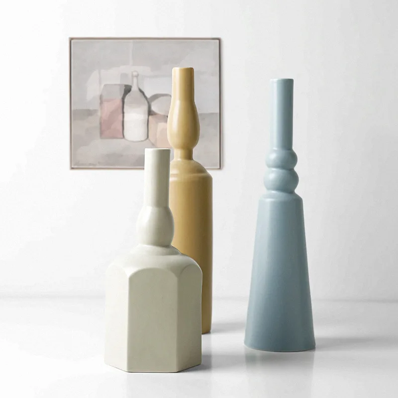 Креативная ваза для цветов, керамическая ваза Morandi, украшение для дома, гостиной, современная керамическая ваза Morandi, художественный декор, подарок