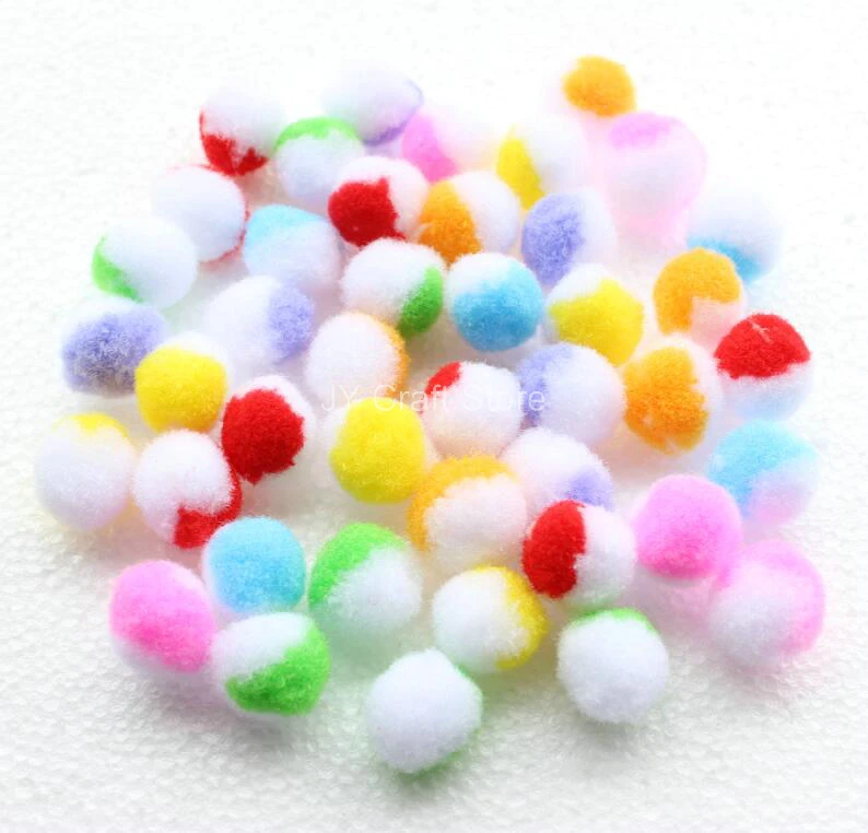 Набор из 300 шт. двухцветных помпонов помпоны декор для карнавальвечерние