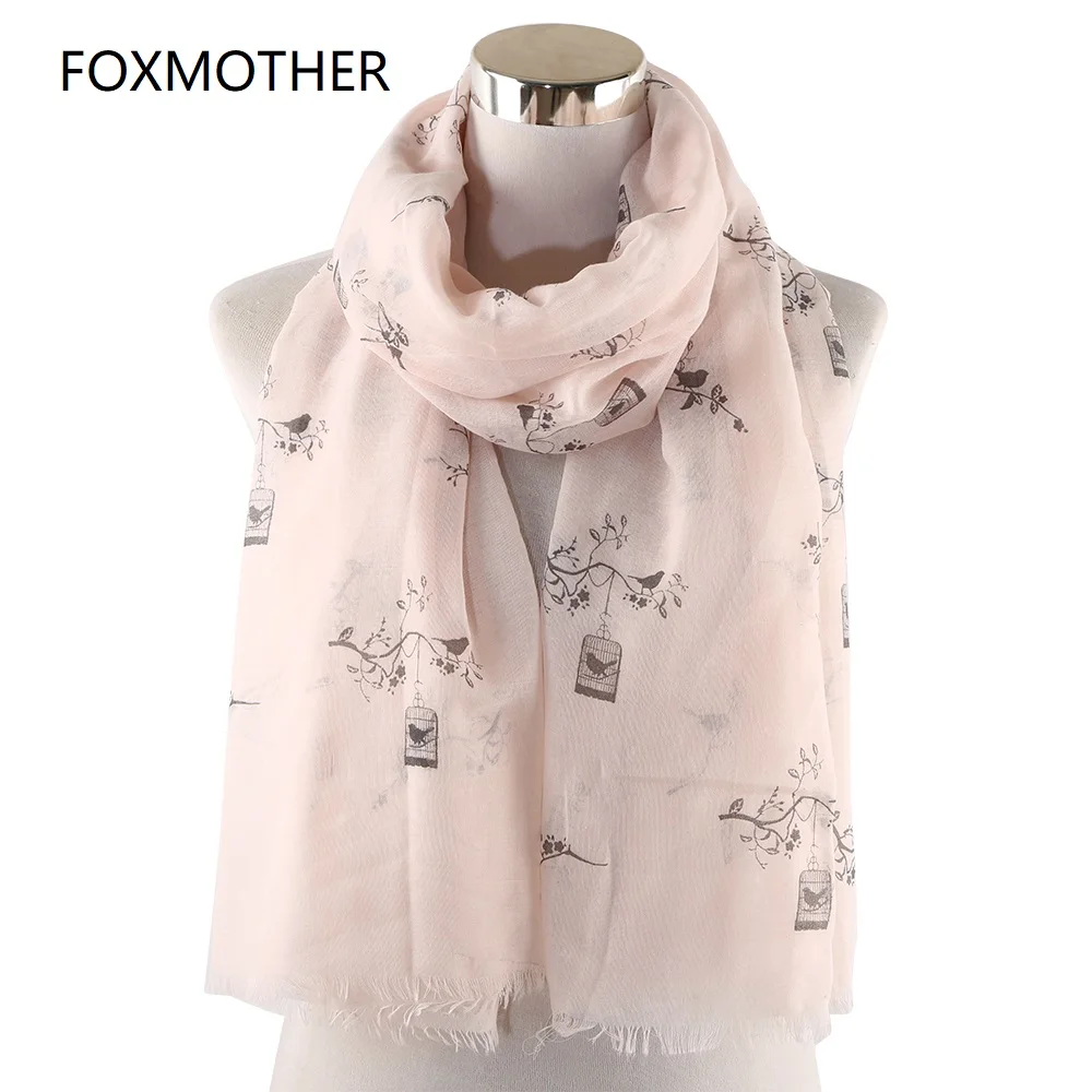 FOXMOTHER Новинка Модная белая розовая Цветная птица на ветке птичья клетка