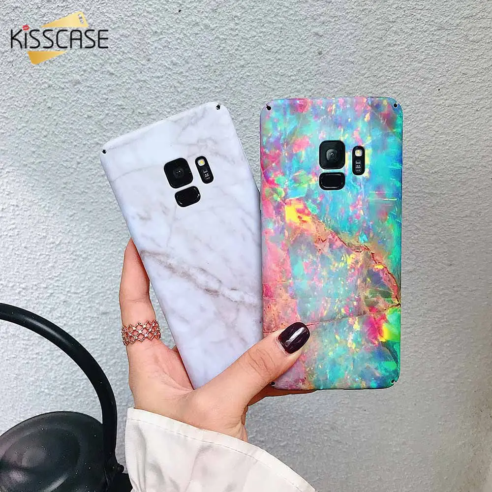 KISSACASE Модный чехол с мраморным рисунком для Samsung Galaxy S9 S8 Plus S7 Edge жесткий телефона