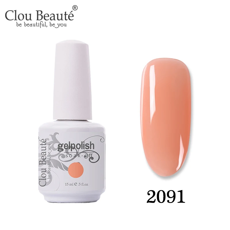 Clou Beaute цвет 15 мл Гель-лак для живописи гель для ногтей полуперманентный УФ лак для ногтей Soak Off Белый гель лак для ногтей - Цвет: 2091