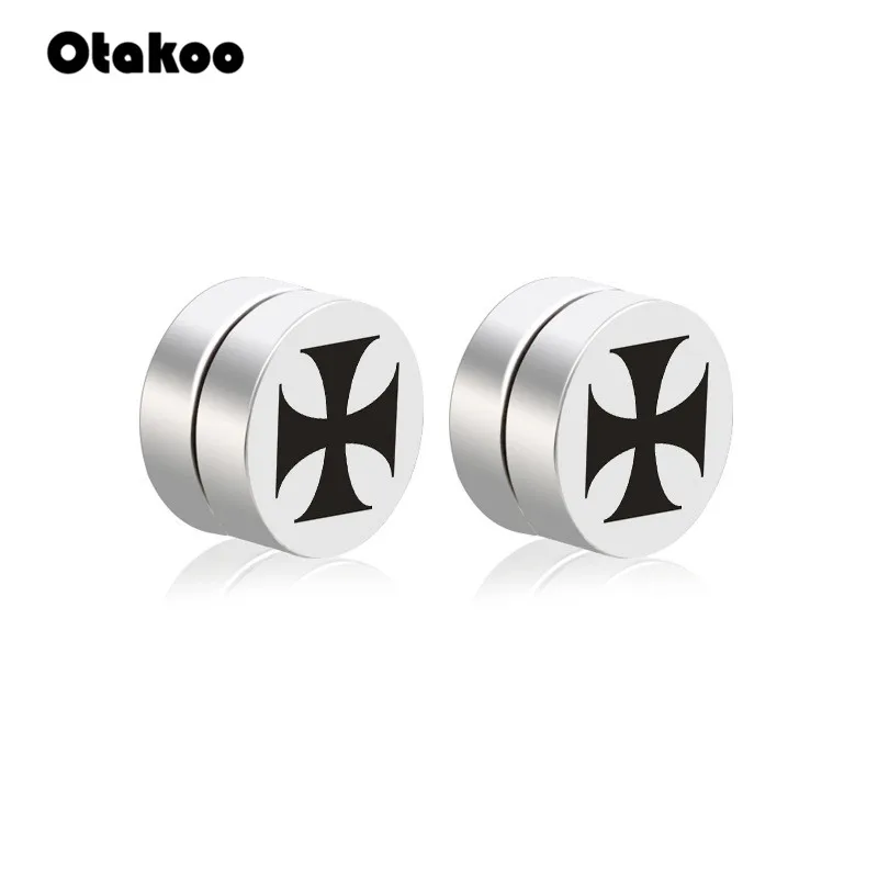 Otakoo мужские серьги из нержавеющей стали круглые магнитные гвоздики