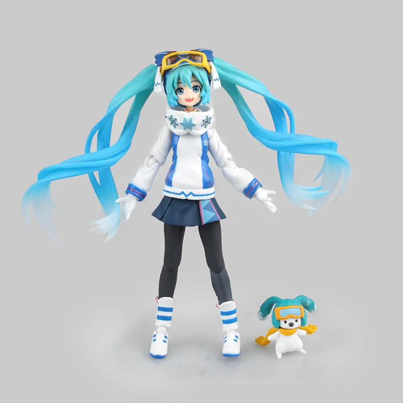 Аниме Рисунок 14 см Hatsune Miku Figma EX 030 Снежная Мику Сова Ver. ПВХ фигурка Коллекционная