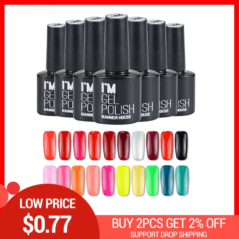 Манер дом черная бутылка 10 мл неоновый Радужный мерцающий долговечный Гель лак