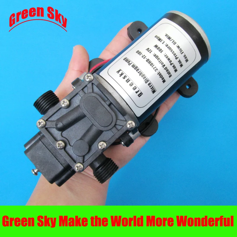 

160PSI 8L/Min 100W car washing,medical,chemical equipment,lawn and garden irrigation use dc 12v micro diaphragm pump