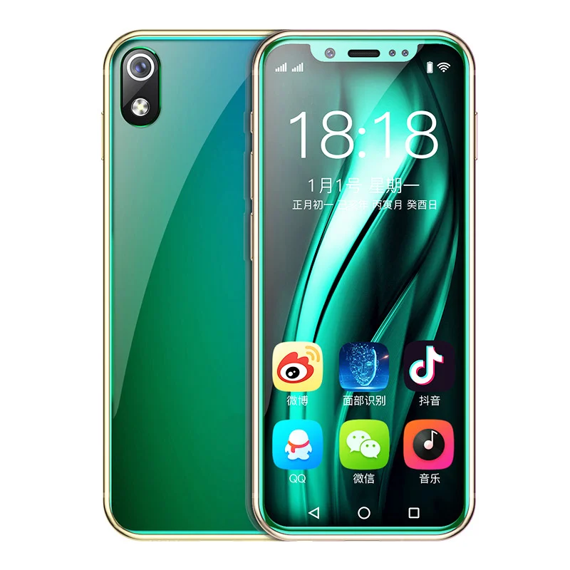 Green Super Mini 4G Smartphone K-TOUCH I9S 16GB/32GB/64GB ROM Android celular WIFI Google Play Face ID Smallest Student Mobile Phone - Цвет: Green