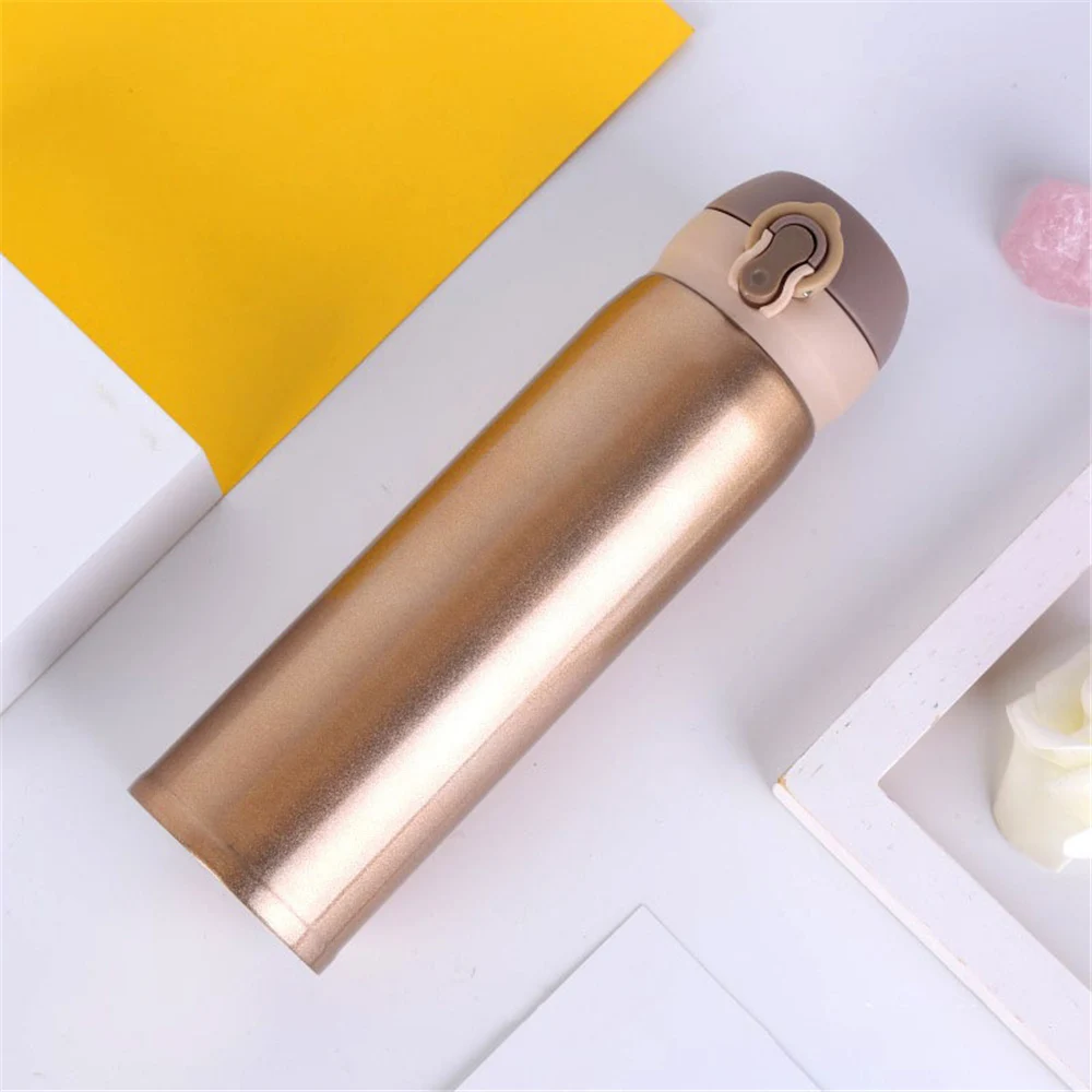 Красочный термос высокое качество бутылка для воды золото нержавеющая сталь