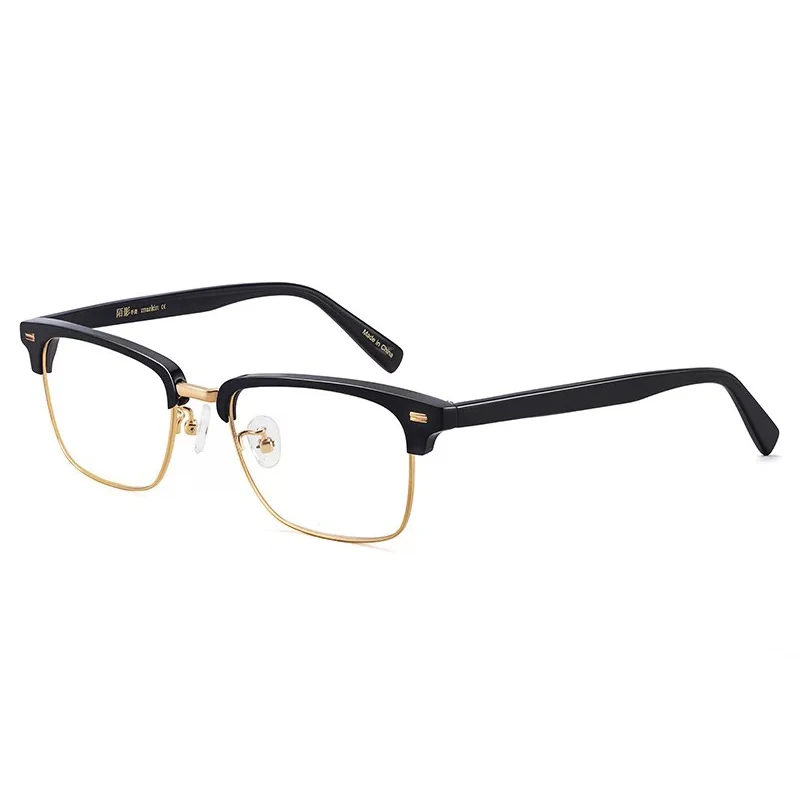 Классические полуоправы для очков QIANJING с заклепками винтажная Ретро оправа