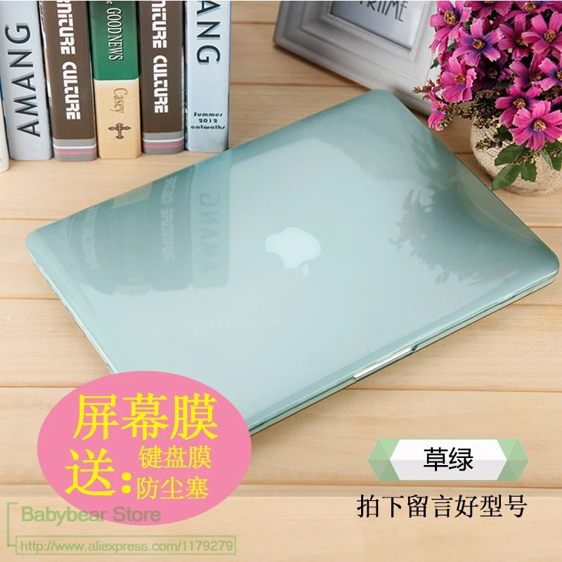 green 3в1 гибкий чехол для MacBook Pro 13 15 чехол A1706 A1708 A1707 Touch Bar& retina прозрачный кристально Матовый Жесткий Чехол Air 13,3 - Цвет: green