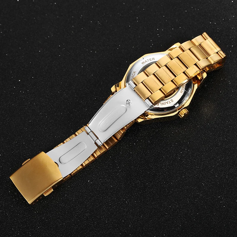 WINNER золотые часы мужские деловые военные наручные с скелетом автоматические