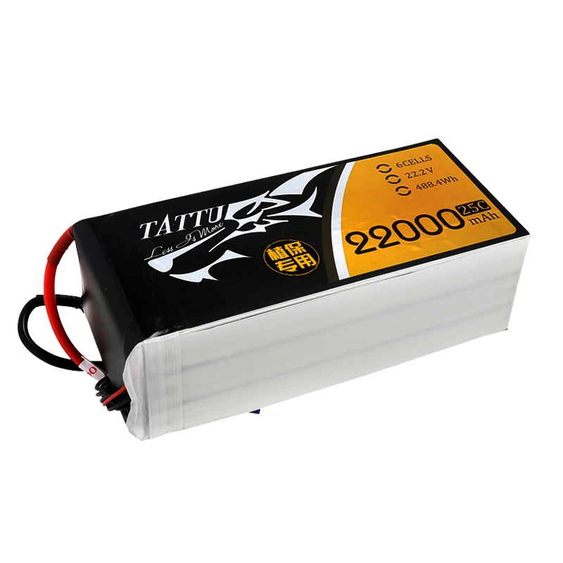TATTU 22000mAh 22,2 V 6S LiPO аккумулятор 25C для большой нагрузки Multirotor FPV Дрон гексакоптер октокоптер