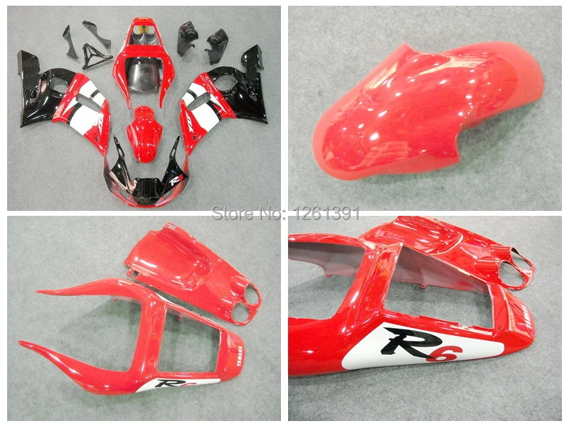 

Red white black fairings for Yamaha YZF-R6 ABS YZF R6 98 99 00 01 02 YZF 600 R6 1998 1999 2000 2001 2002 fairing kits