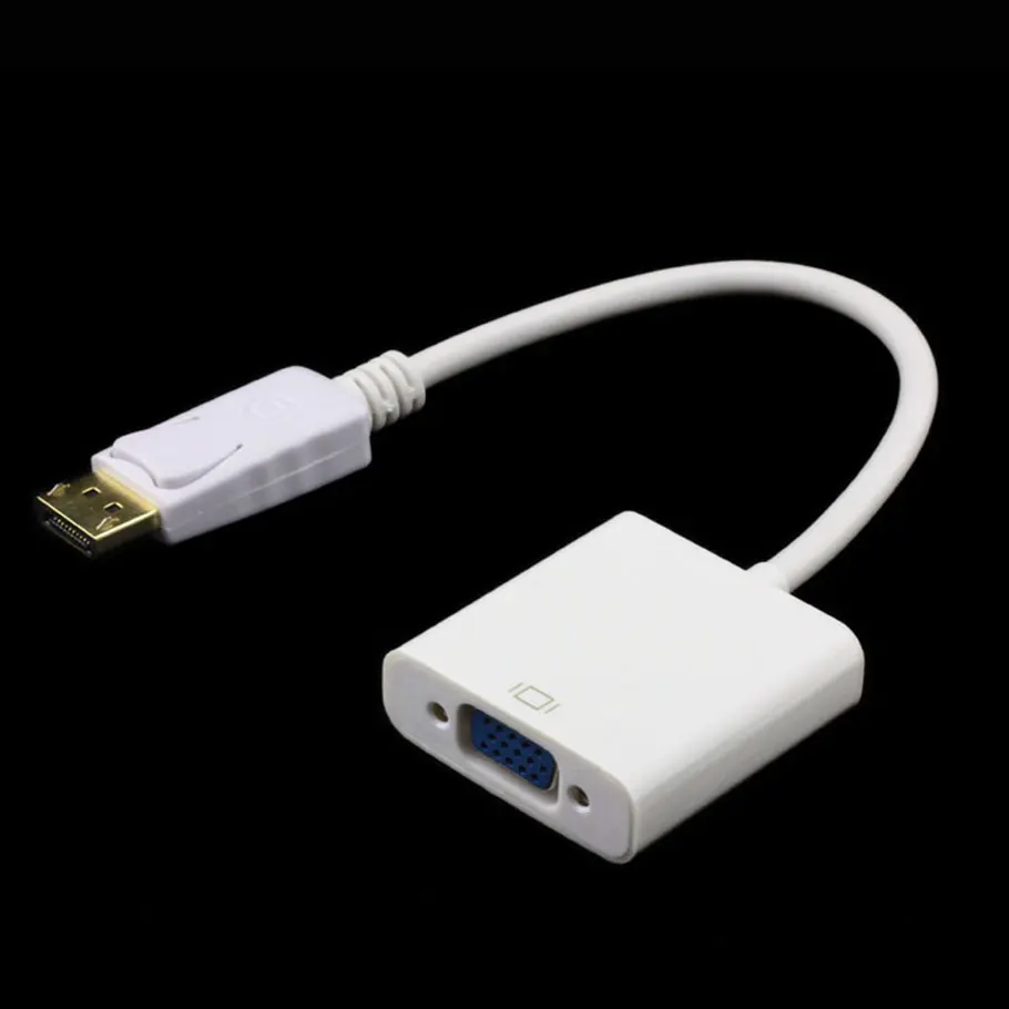 2021 белый переходник DisplayPort папа DP VGA Мама M/F для ноутбука HP/ Dell/ Lenovo/ Toshiba|dp to vga|to vgadp dp