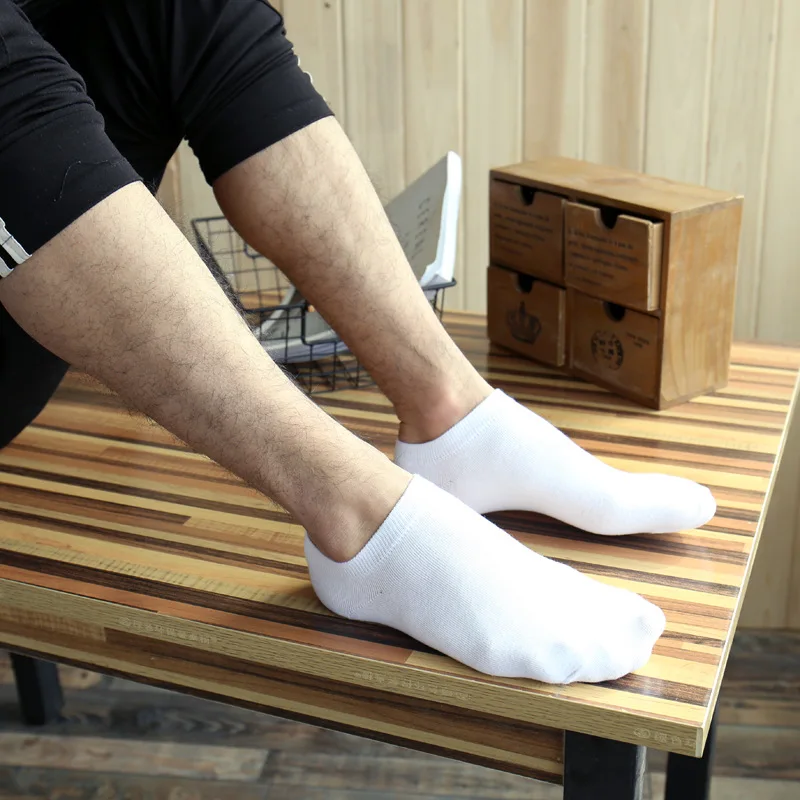 

5 Pair/lot Cotton Men's Socks Fashion Breathable Short Socks Summer Cool Socks Invisible Low Cut Ankle Socks White Boat Socks