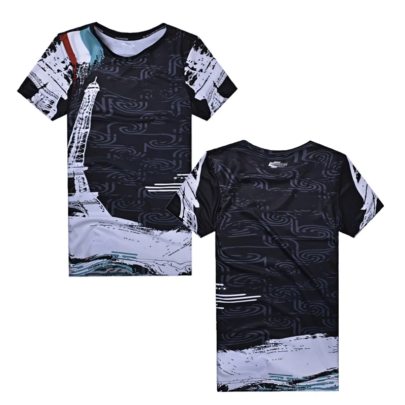 Короткие Рукава Мужские Сжатия Рубашка Бодибилдинг 3D Печать Футболки Дышащая