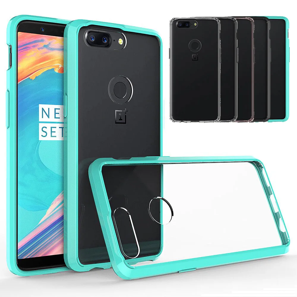 Soft TPU Silicone Frame Hard Acrylic Clear Back Case Screen Protector Impact Protective Cover For Oneplus 5T One Plus 5t A5010 @ | Мобильные