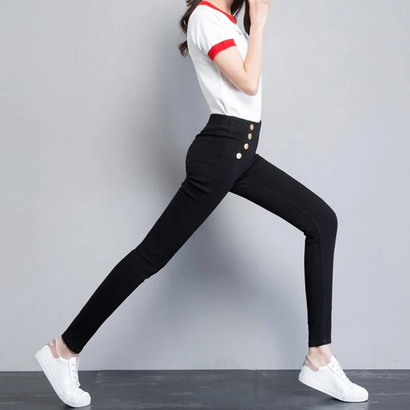 2021 летние брюки для девочек модные узкие женские с высокой талией Pantalon Slim Fit Spodnie