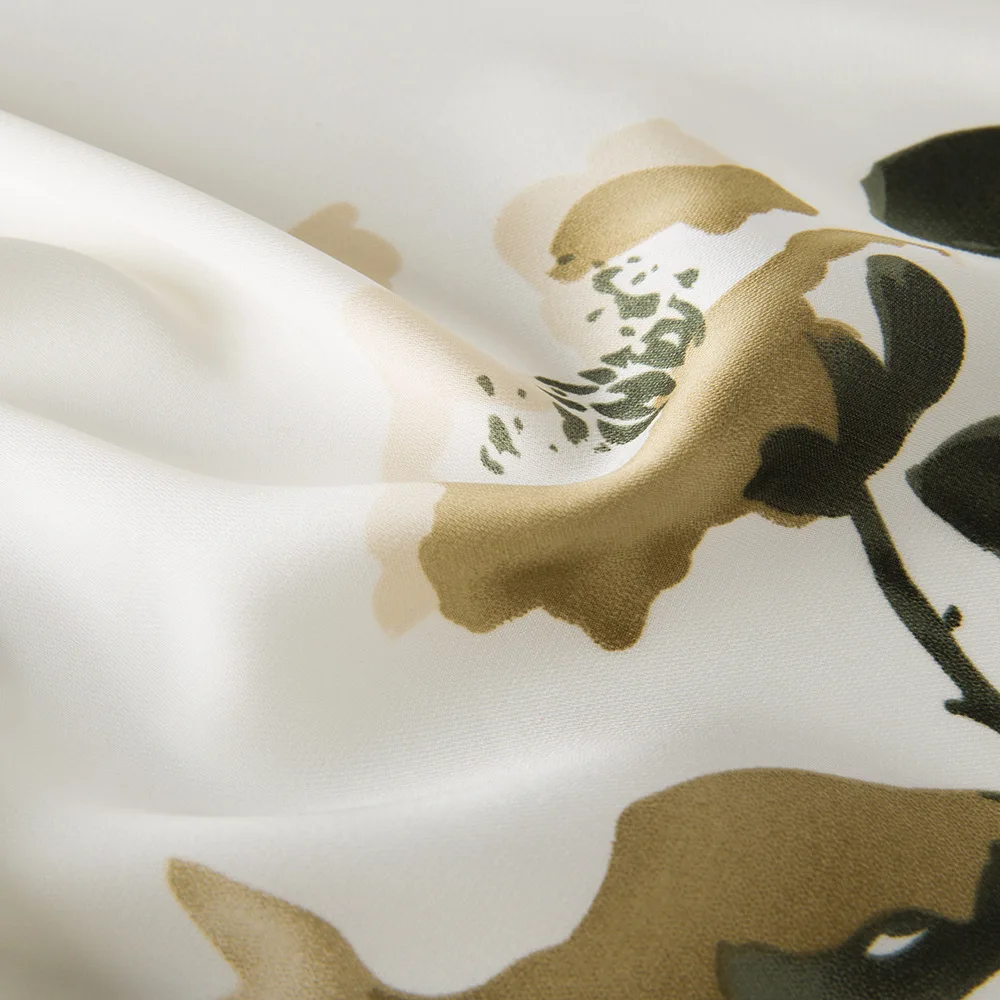 100% шелковый шарф женский Шелковый платок ручной росписи с цветами большие