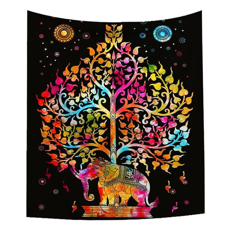 Мандала полиэстер гобелен настенный ковер коврик для йоги украшения дома