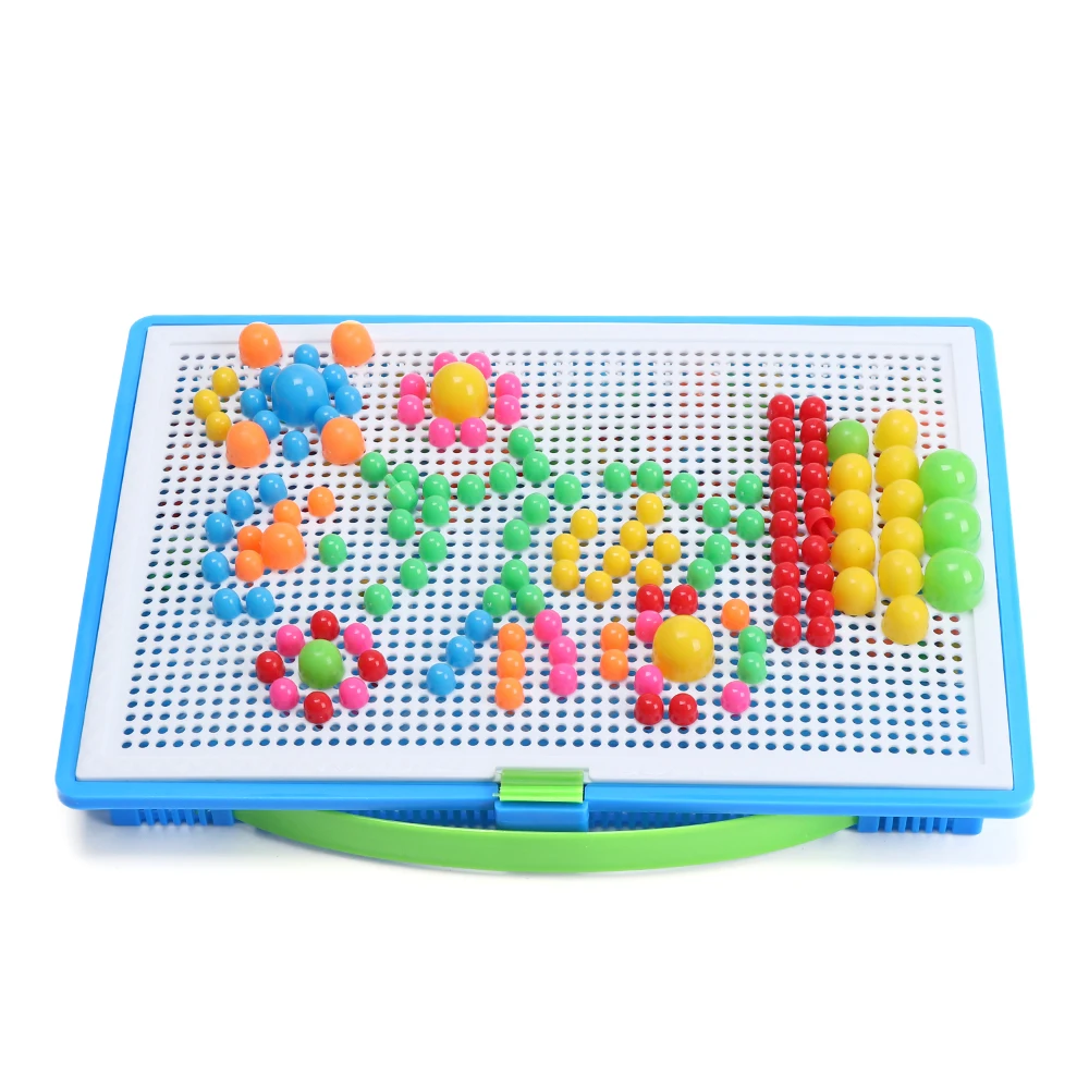 Забавная головоломка Peg Board 296 колышки Ранние развивающие игрушки креативная мозаика детская игрушка-Паззл детский подарок