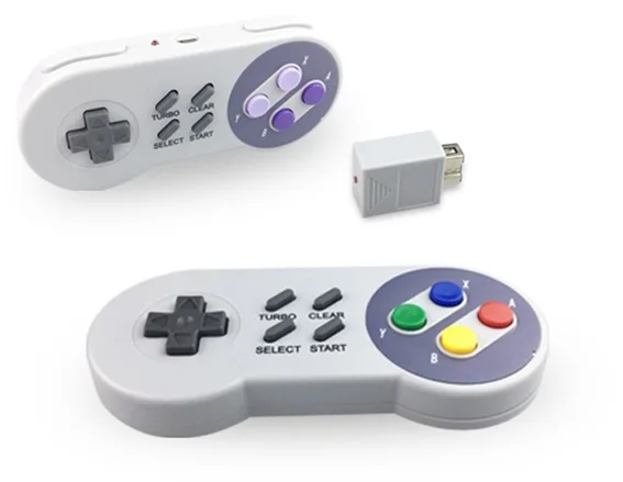 Purple and Colorful 2,4G USB Беспроводной контроллер геймпад для супер-нойд SNES Классические мини Игровые приставки аксессуары - Цвет: Purple and Colorful