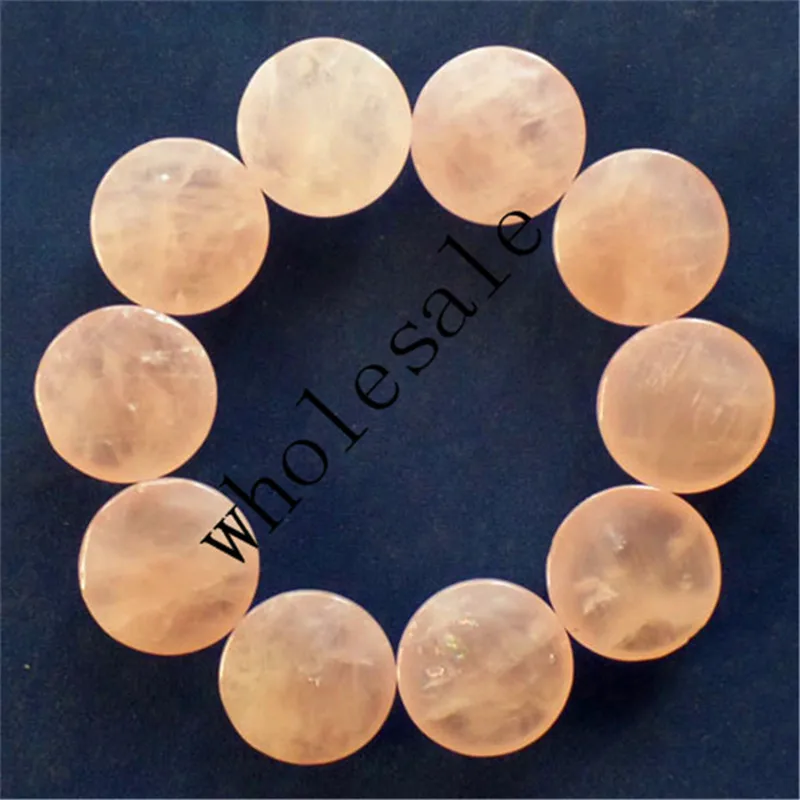 

(12 Pieces/lot) Wholesale High Quality Natural Rose Quartzs Round CAB Cabochon for jewelry Accessories 16x5mm Free Shipping