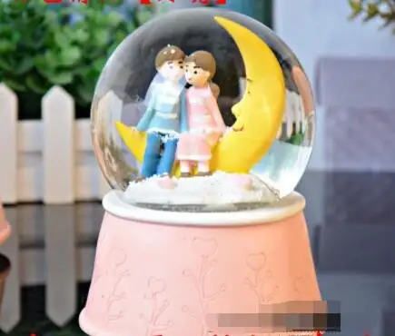 MXP + 714 блестящая музыкальная шкатулка для влюбленных с хрустальным шариком