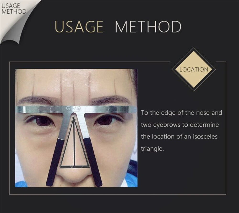 Перманентный макияж тату линейка для бровей измерительный инструмент