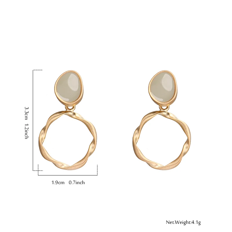 YMYW минималистичные трендовые круглые геометрические полые висячие серьги