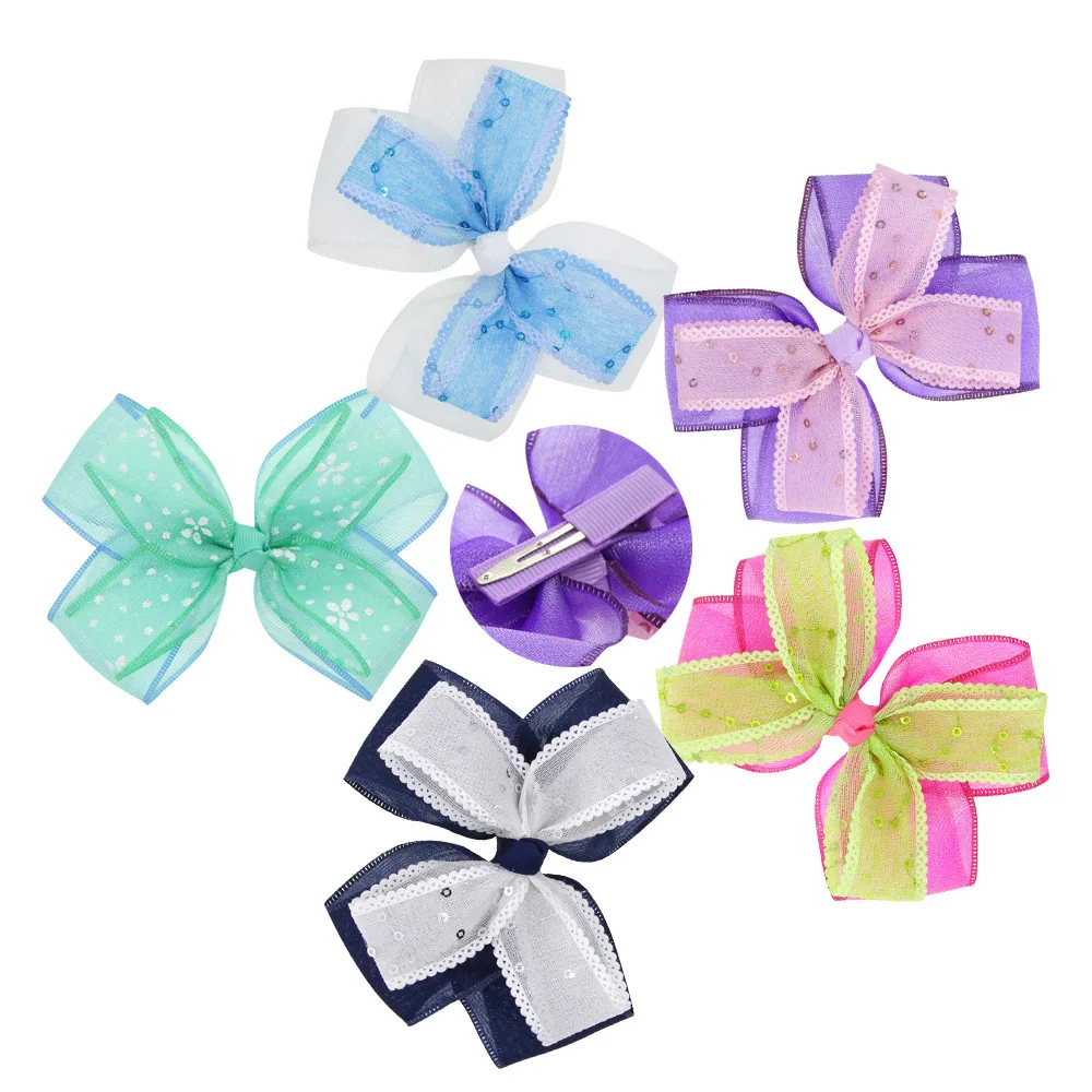 1 Piece MAYA STEPAN Children Fashion Cute Bow Knot Transparency Hair Clips Hairpins Baby Newborn Headwear Barrettes | Детская одежда и