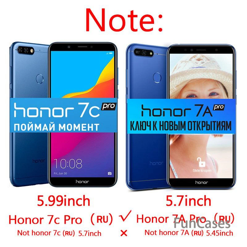 Защитное стекло для huawei Honor 7A 7C Pro 7X чехол из закаленного стекла 6X 6A 6C пленка Hono C7 A6