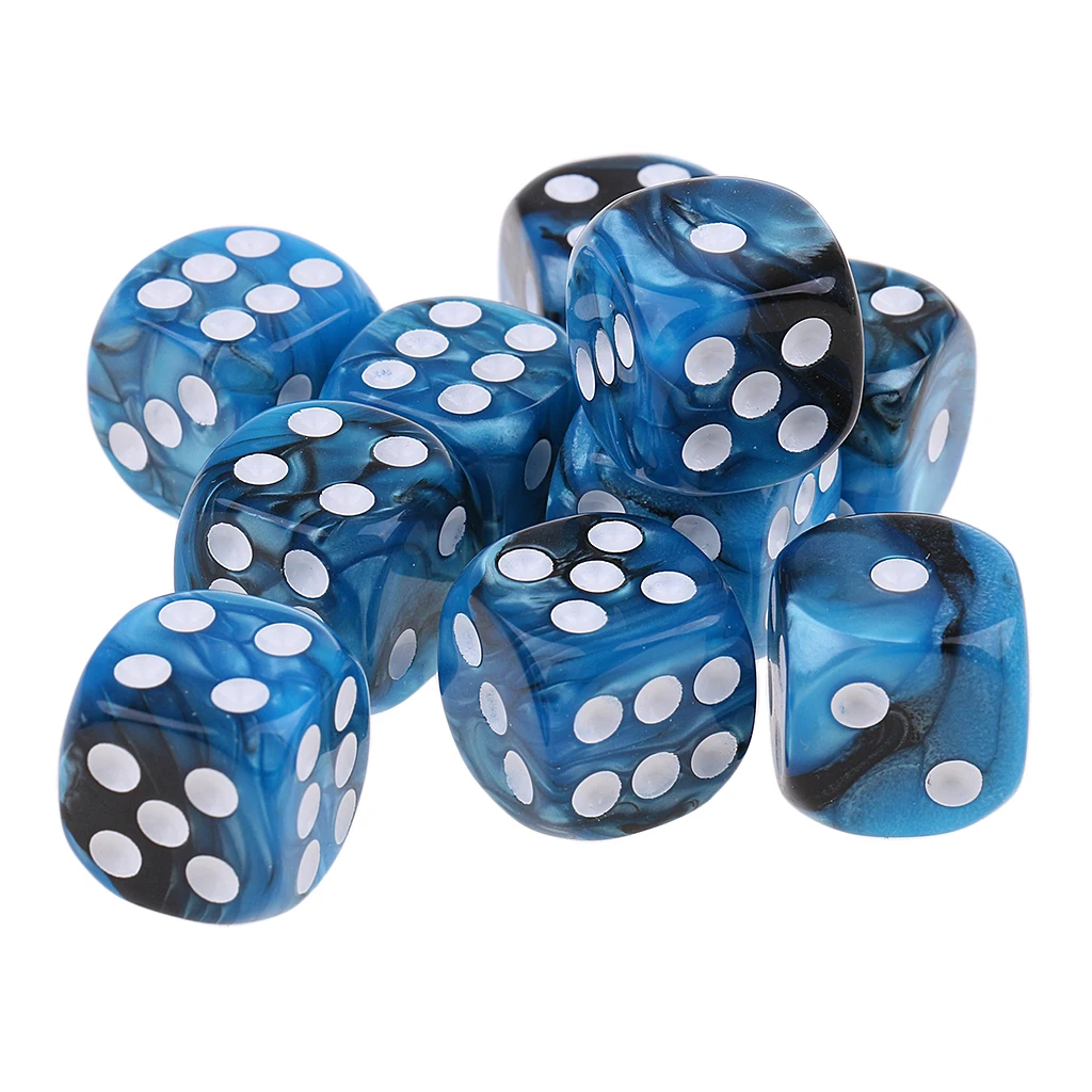 

30Pcs 16mm D6 Spotted Dice Six Sided for Dungeons and Dragons Roleplay Games MTG RPG Gaming