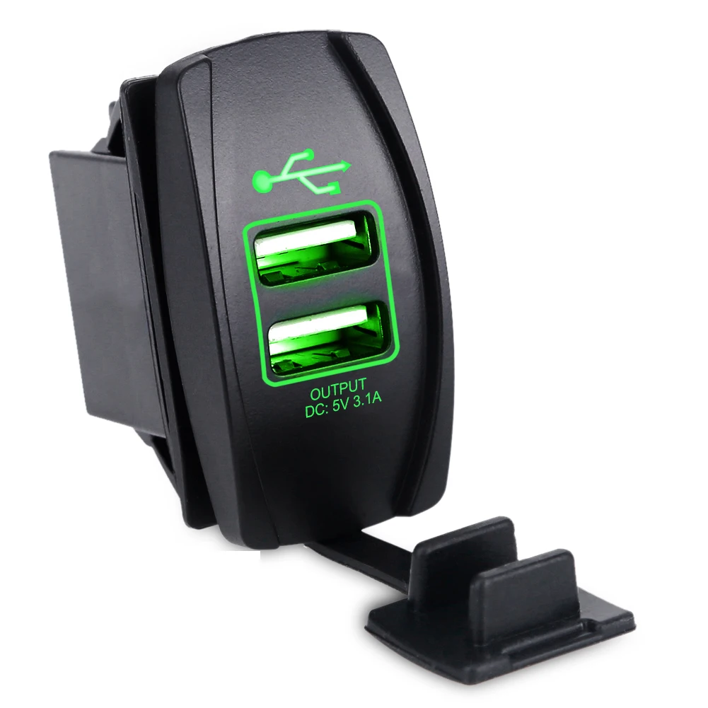 Зарядное устройство с двумя USB портами 12 24 В 3 1 А|Кабели адаптеры и разъемы| |