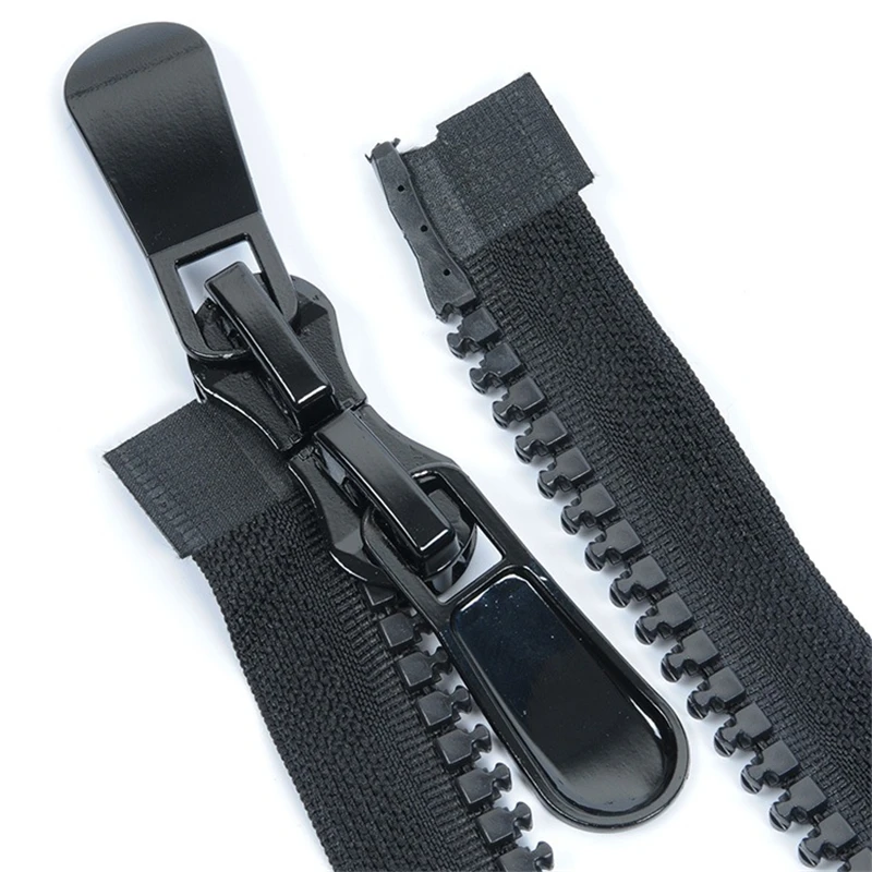 Длинный пуховик на двойной молнии из смолы № 8 женское Двустороннее хлопковое