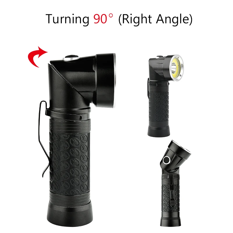 Фонарик светодиодный фонарик с магнитом удара вспышка света 90 градусов Складной