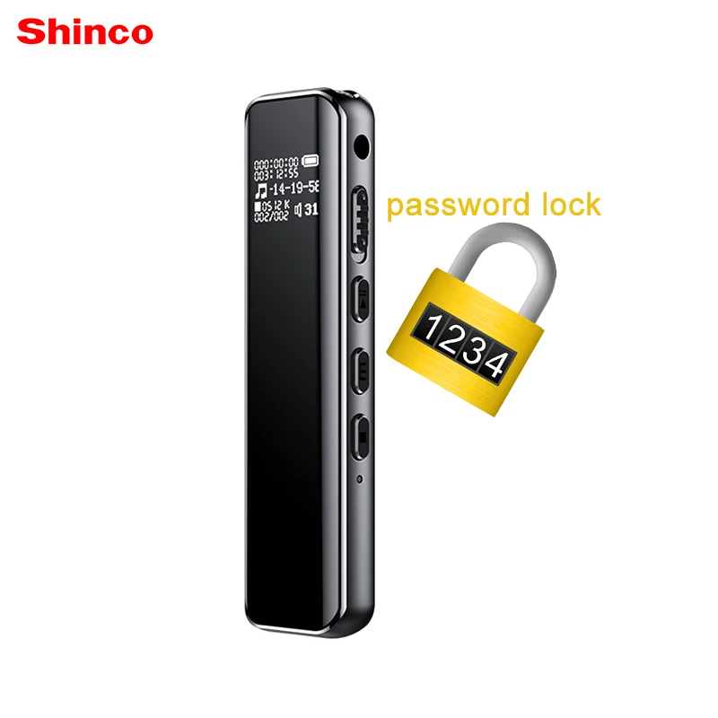 Shinco V19 Smart Lock голос Регистраторы Профессиональный цифровой аудио голосовой