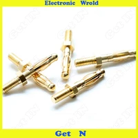 10pcs 4mm banana plug panel mount one pure copper gold plated connector jack m4 thread h 2031
